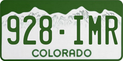 CO license plate 928IMR
