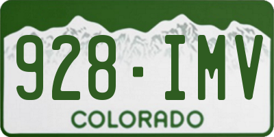 CO license plate 928IMV