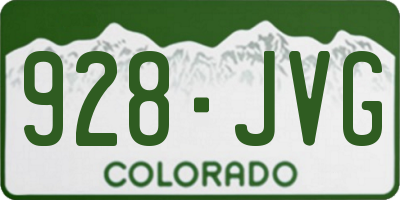 CO license plate 928JVG