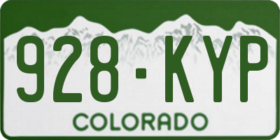 CO license plate 928KYP