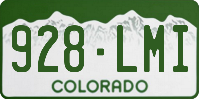 CO license plate 928LMI