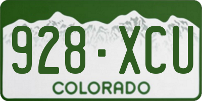 CO license plate 928XCU