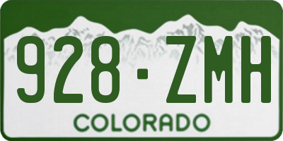 CO license plate 928ZMH
