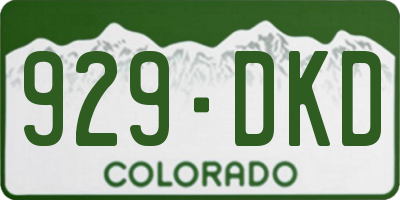 CO license plate 929DKD