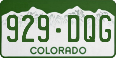 CO license plate 929DQG
