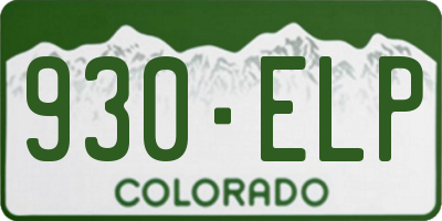 CO license plate 930ELP