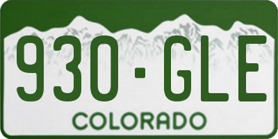 CO license plate 930GLE