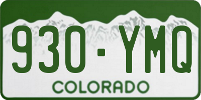 CO license plate 930YMQ