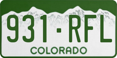 CO license plate 931RFL
