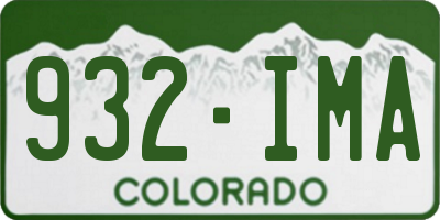 CO license plate 932IMA