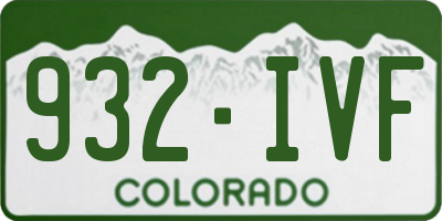 CO license plate 932IVF