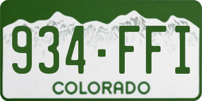 CO license plate 934FFI
