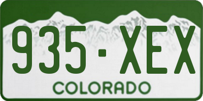 CO license plate 935XEX