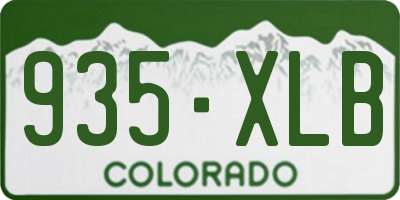 CO license plate 935XLB