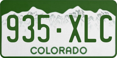 CO license plate 935XLC
