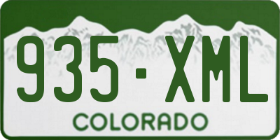 CO license plate 935XML