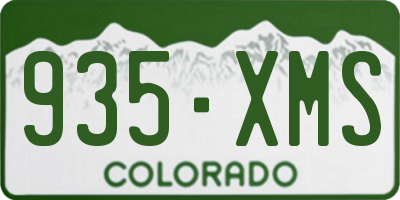 CO license plate 935XMS