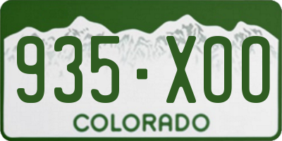 CO license plate 935XOO
