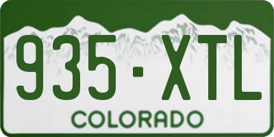 CO license plate 935XTL