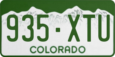 CO license plate 935XTU