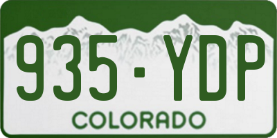 CO license plate 935YDP