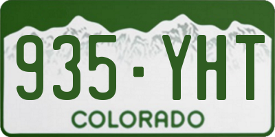 CO license plate 935YHT