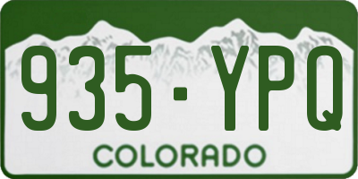 CO license plate 935YPQ