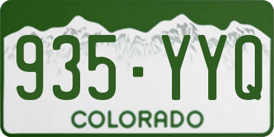 CO license plate 935YYQ