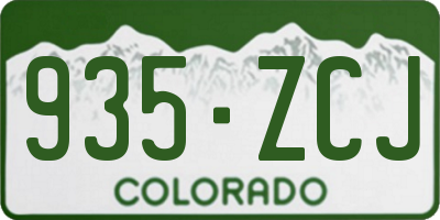 CO license plate 935ZCJ