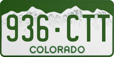 CO license plate 936CTT