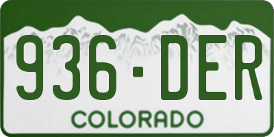 CO license plate 936DER