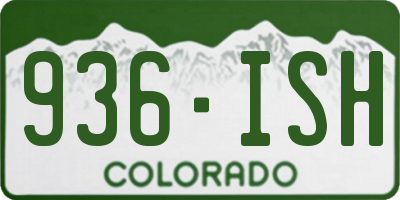 CO license plate 936ISH