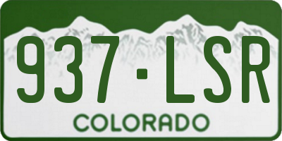 CO license plate 937LSR
