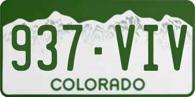 CO license plate 937VIV