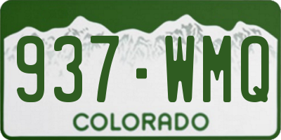 CO license plate 937WMQ