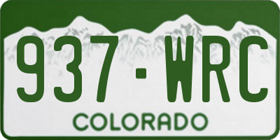 CO license plate 937WRC