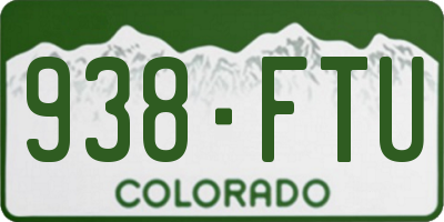 CO license plate 938FTU