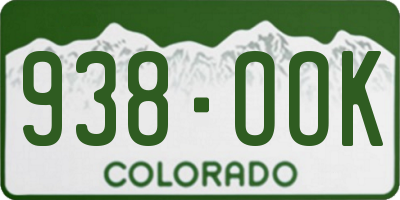 CO license plate 938OOK