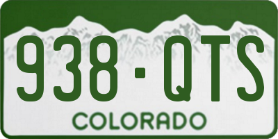 CO license plate 938QTS