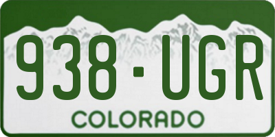 CO license plate 938UGR