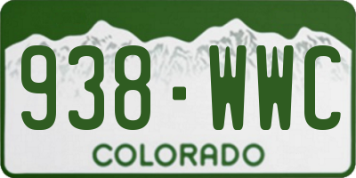 CO license plate 938WWC