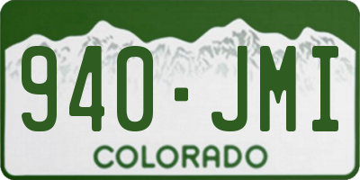 CO license plate 940JMI