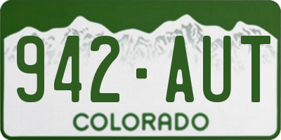 CO license plate 942AUT