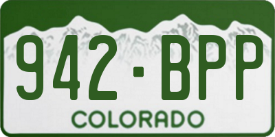 CO license plate 942BPP
