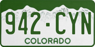 CO license plate 942CYN