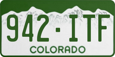 CO license plate 942ITF