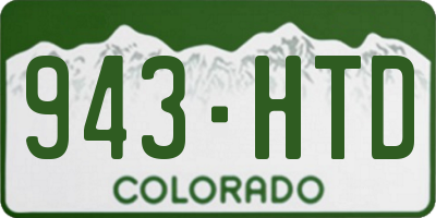 CO license plate 943HTD