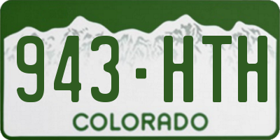 CO license plate 943HTH