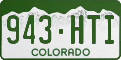 CO license plate 943HTI