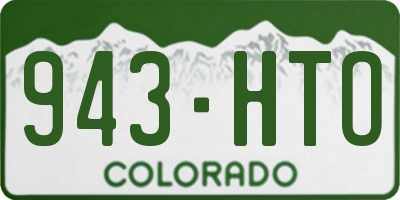 CO license plate 943HTO